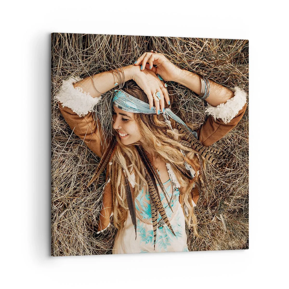 Impression sur toile - Image sur toile - En route vers les années d'amour - 50x50 cm