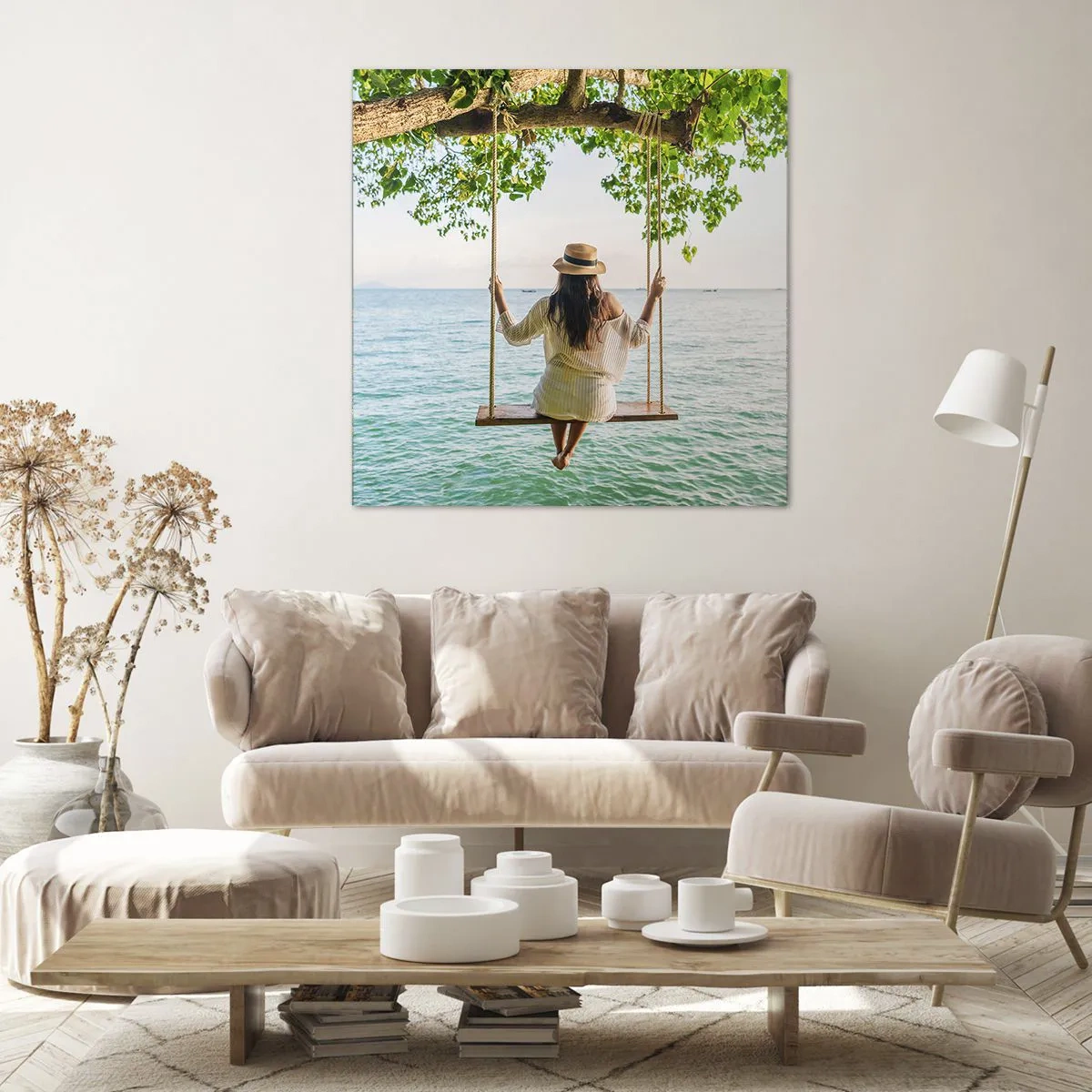 Impression sur toile - Image sur toile - La vie est belle - 60x60 cm