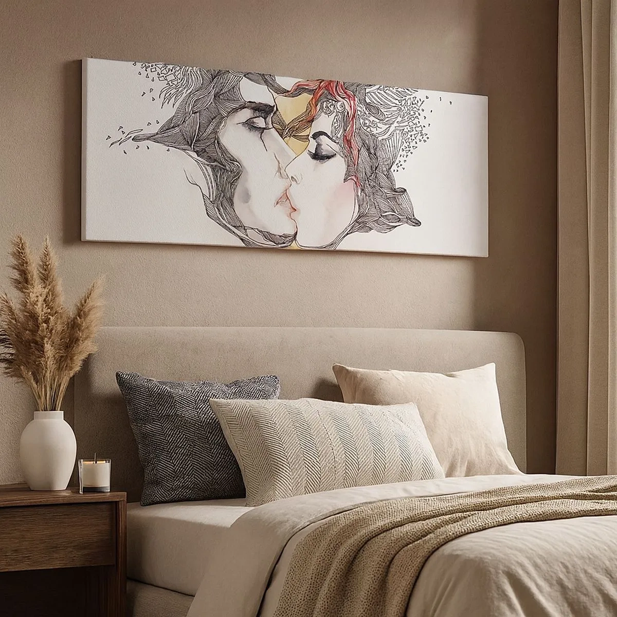 Impression sur toile - Image sur toile - Le monde n'existe pas - 100x40 cm