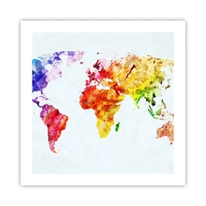 Affiche - Poster - Toutes les couleurs du monde - 50x50 cm