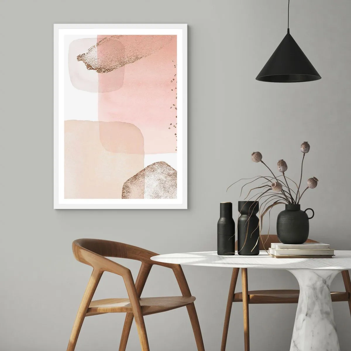 Affiche dans un cadre blanc - Poster - Regard à travers la couleur - 30x40 cm