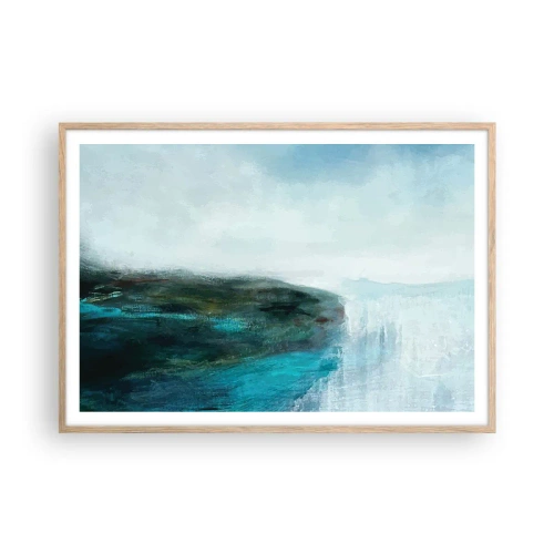 Affiche dans un chêne clair - Poster - Abstraction nautique - 100x70 cm