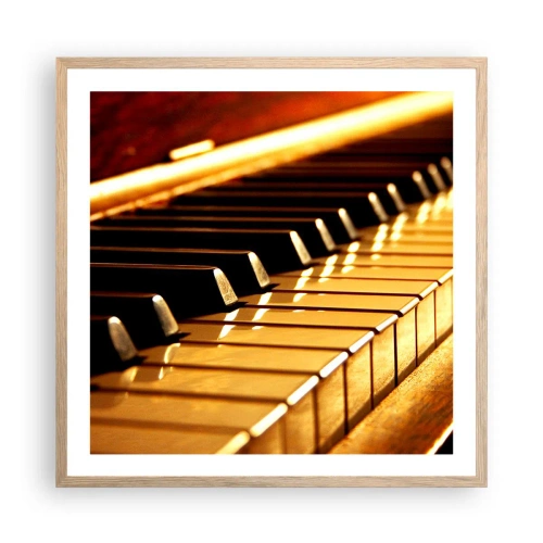 Affiche dans un chêne clair - Poster - Des possibilités infinies - 60x60 cm