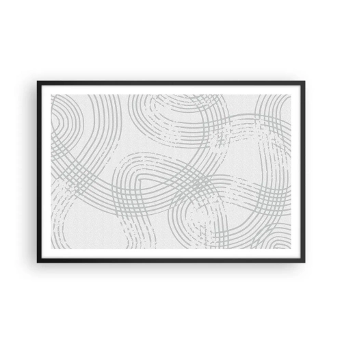 Affiche dans un cadre noir - Poster - Il n'y a pas de chemin droit - 91x61 cm