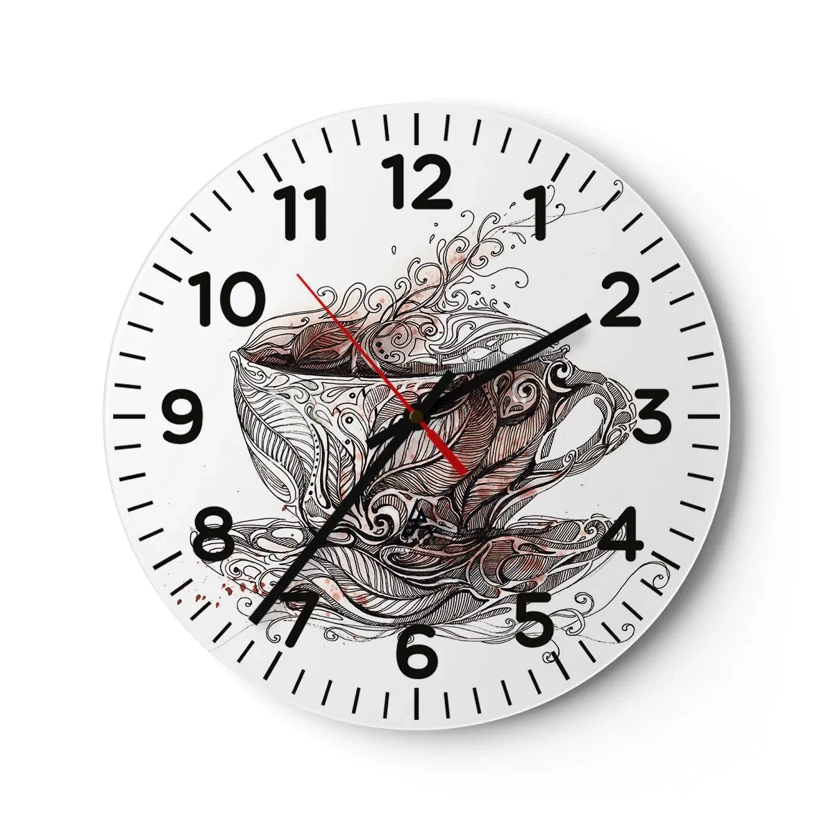 Horloge murale - Pendule murale - Du thé, bon pour tout - 40x40 cm
