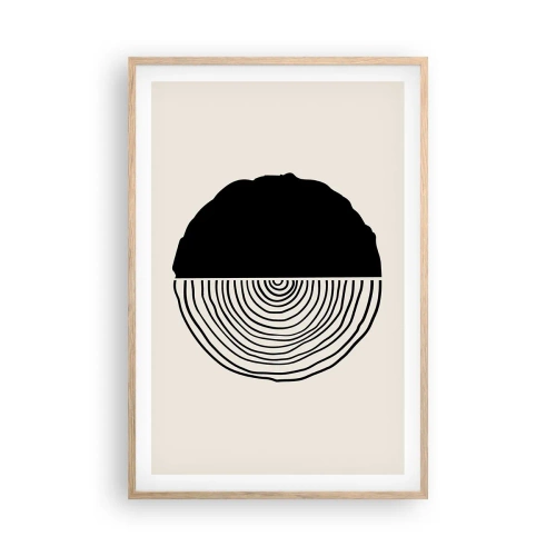 Affiche dans un chêne clair - Poster - Moitié-moitié - 61x91 cm