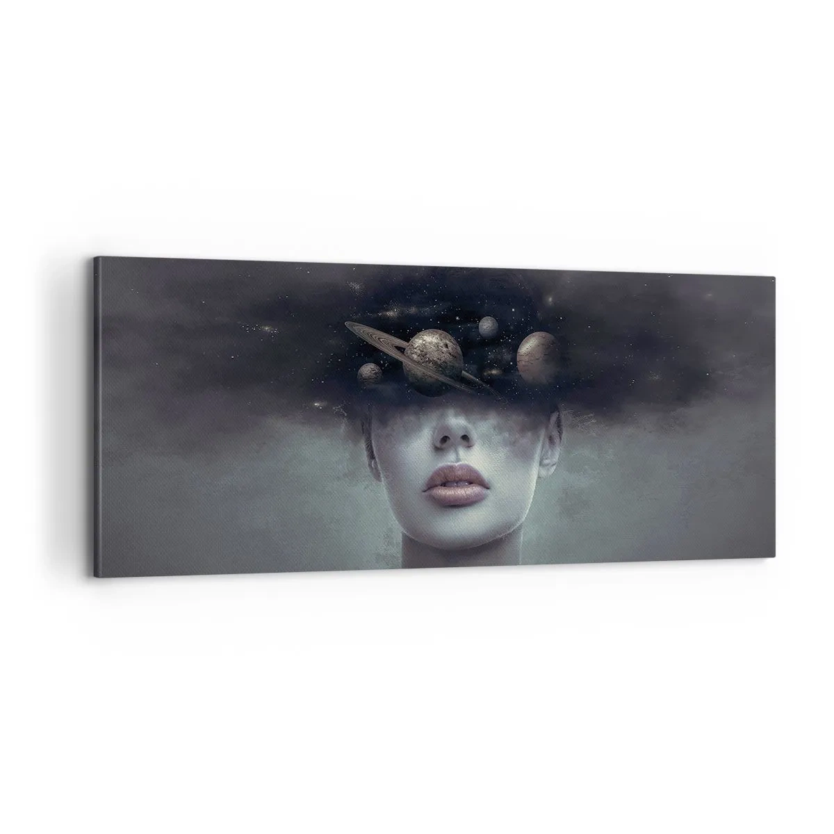 Impression sur toile - Image sur toile - Et les planètes deviennent folles... - 100x40 cm