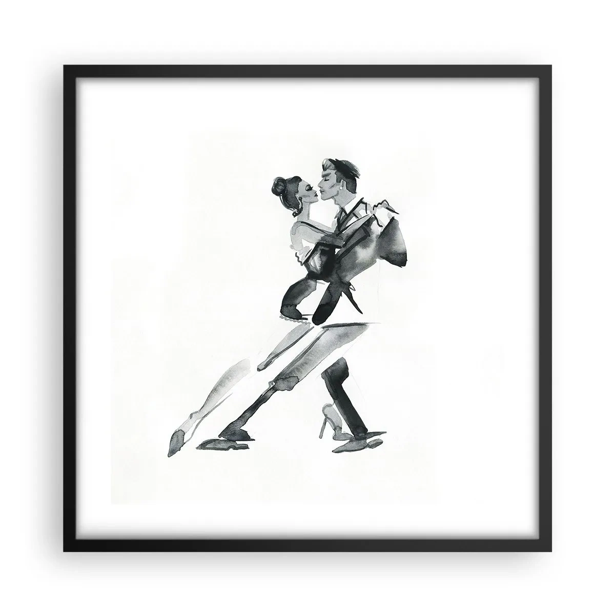 Affiche dans un cadre noir - Poster - En un battement - 50x50 cm