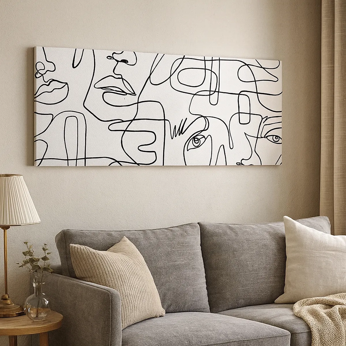 Impression sur toile - Image sur toile - Dans des émotions enchevêtrées - 30x30 cm