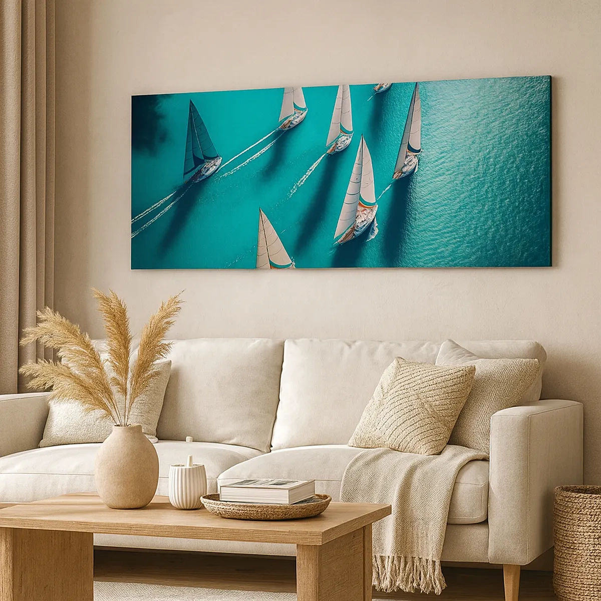 Impression sur toile - Image sur toile - Dans une compétition avec le vent - 30x30 cm