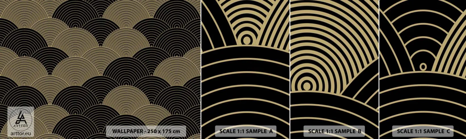 Échantillon de Papier Peint Autocollant Deluxe Sticker - Unité dans la multiplicité - Abstraction, Graphique, Les quartiers - 100x30 cm