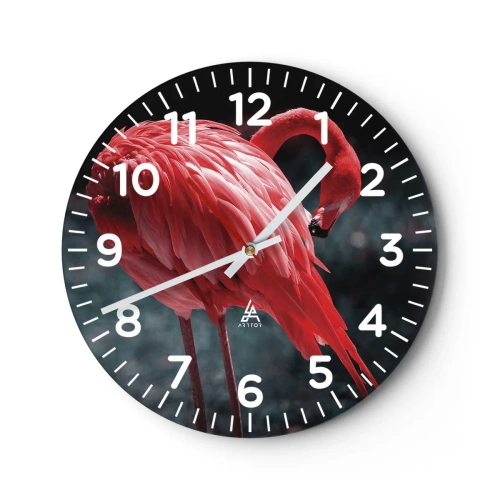 Horloge murale - Pendule murale - Poème cramoisi de la nature - 30x30 cm