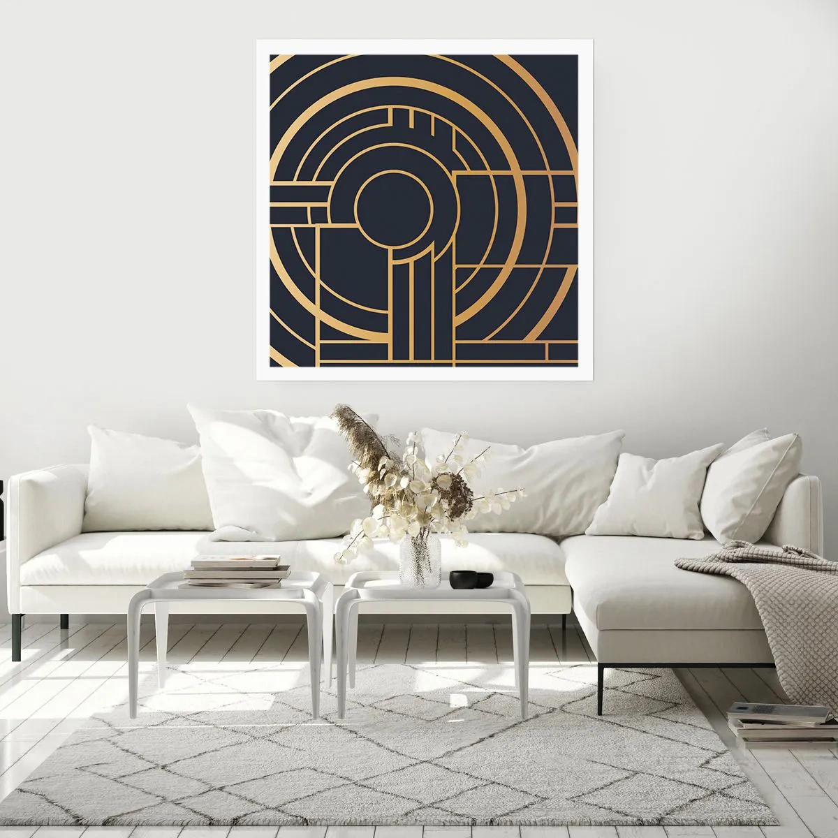 Affiche - Poster - Rotation des éléments - 60x60 cm