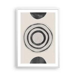 Affiche dans un cadre blanc - Poster - Ce qui est important c'est ce qu'il y a entre les deux - 50x70 cm