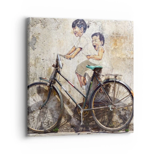 Impression sur toile - Image sur toile - Vrai ou faux? - 40x40 cm