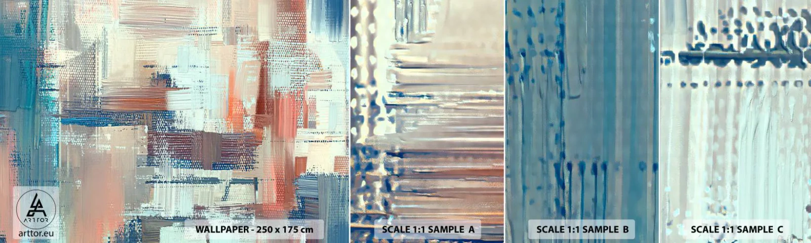 Échantillon De Papier Peint Standard Eco - Atteindre la lumière - Pastel, Minimalisme, Brillant - 100x30 cm