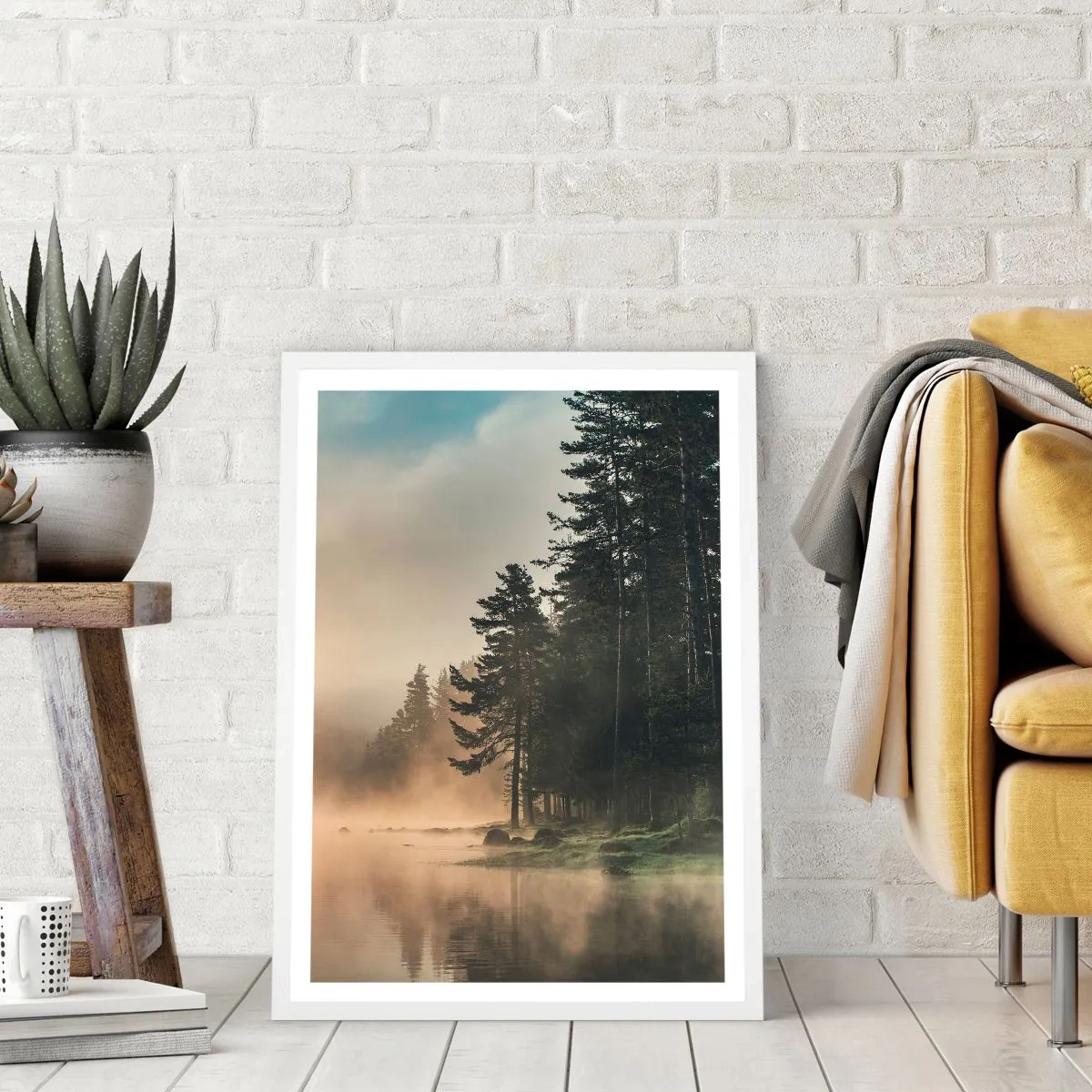 Affiche dans un cadre blanc - Poster - Naissance du jour - 30x40 cm