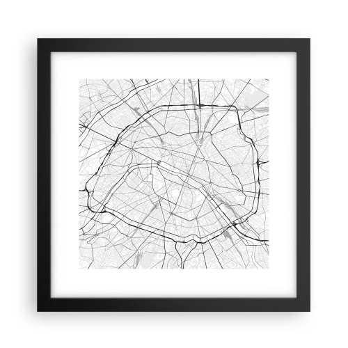 Affiche dans un cadre noir - Poster - Fleur de Paris - 30x30 cm