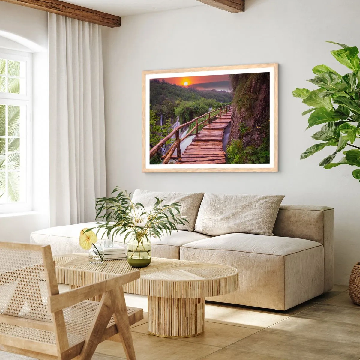 Affiche dans un chêne clair - Poster - La beauté au-delà de la croyance - 100x70 cm