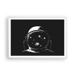 Affiche dans un cadre blanc - Poster - Sympa la vue - 100x70 cm