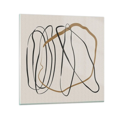 Impression sur verre - Image sur verre - Composition – danse en boucle - 30x30 cm