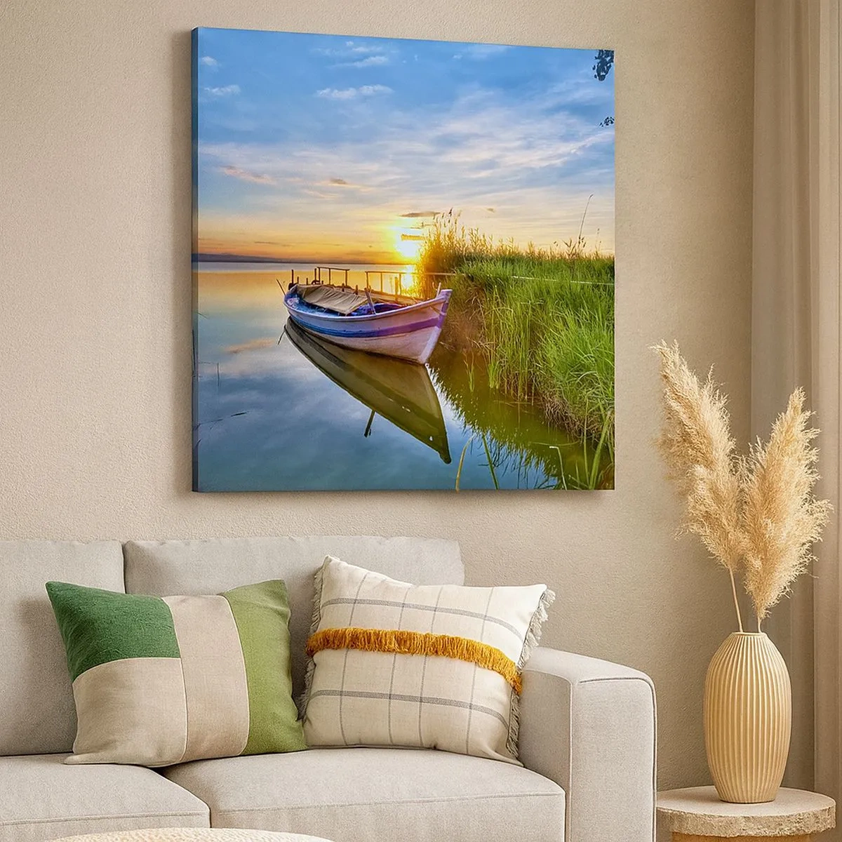 Impression sur toile - Image sur toile - La crique où les rêves deviennent réalité - 30x30 cm