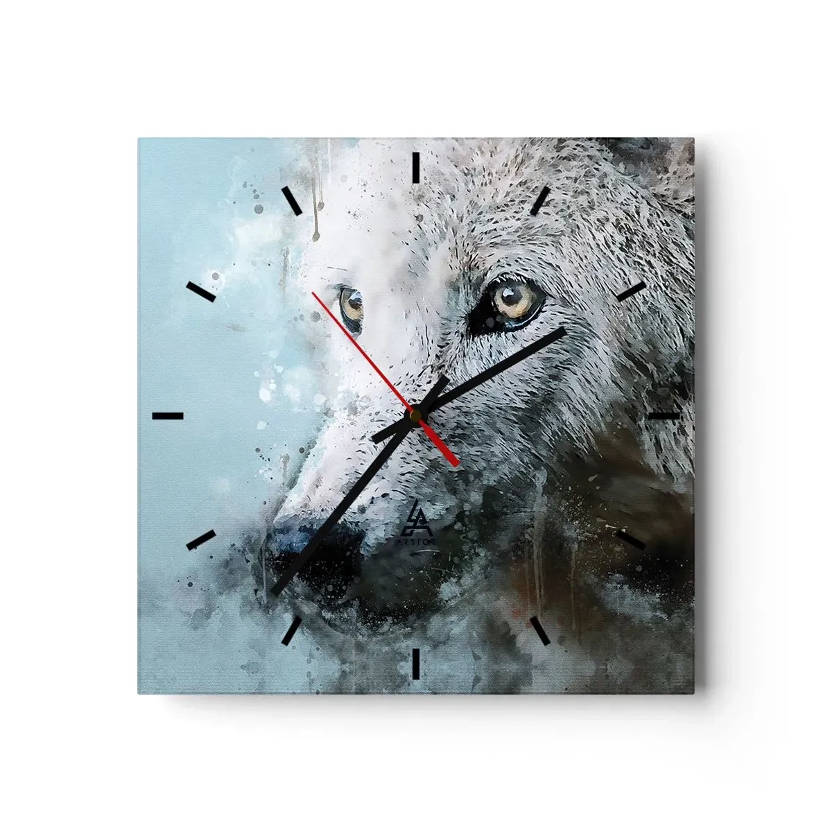 Horloge murale - Pendule murale - Rencontrez l'âme du loup - 40x40 cm