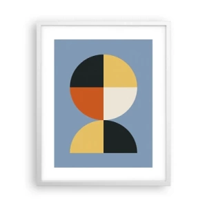 Affiche dans un cadre blanc - Poster - Regarde et compte - 40x50 cm