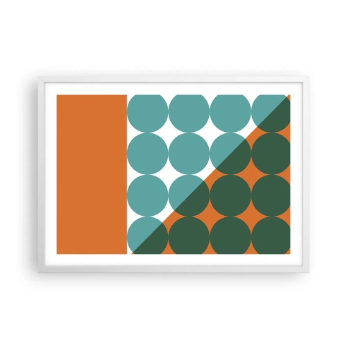 Affiche dans un cadre blanc - Poster - En haut et en diagonale - 70x50 cm