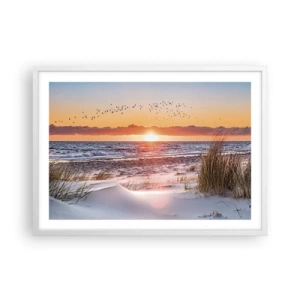 Affiche dans un cadre blanc - Poster - Paysage horizontal - 70x50 cm