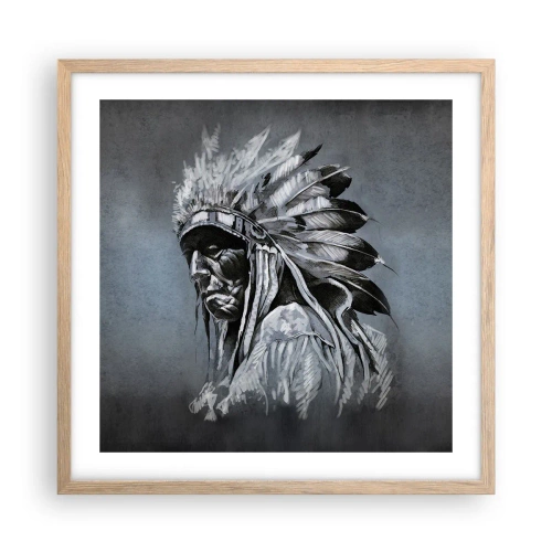 Affiche dans un chêne clair - Poster - Retour aux sources - 50x50 cm