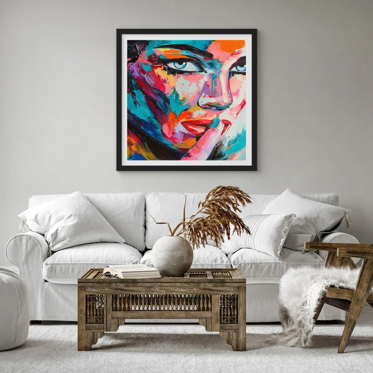 Affiche dans un cadre noir - Poster - Notre premier secret - 60x60 cm