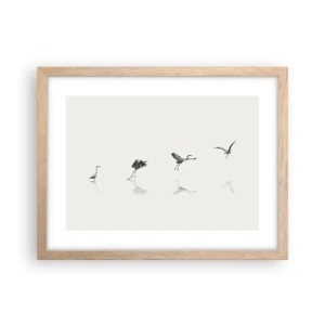 Affiche dans un chêne clair - Poster - Quatre étapes simples - 40x30 cm