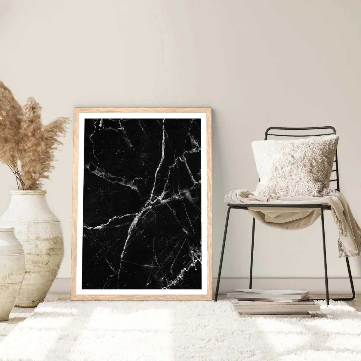 Affiche dans un chêne clair - Poster - La vie secrète de la pierre - 50x70 cm