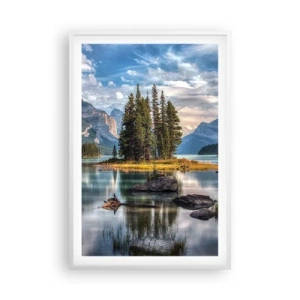 Affiche dans un cadre blanc - Poster - Sous les grandes eaux claires - 61x91 cm
