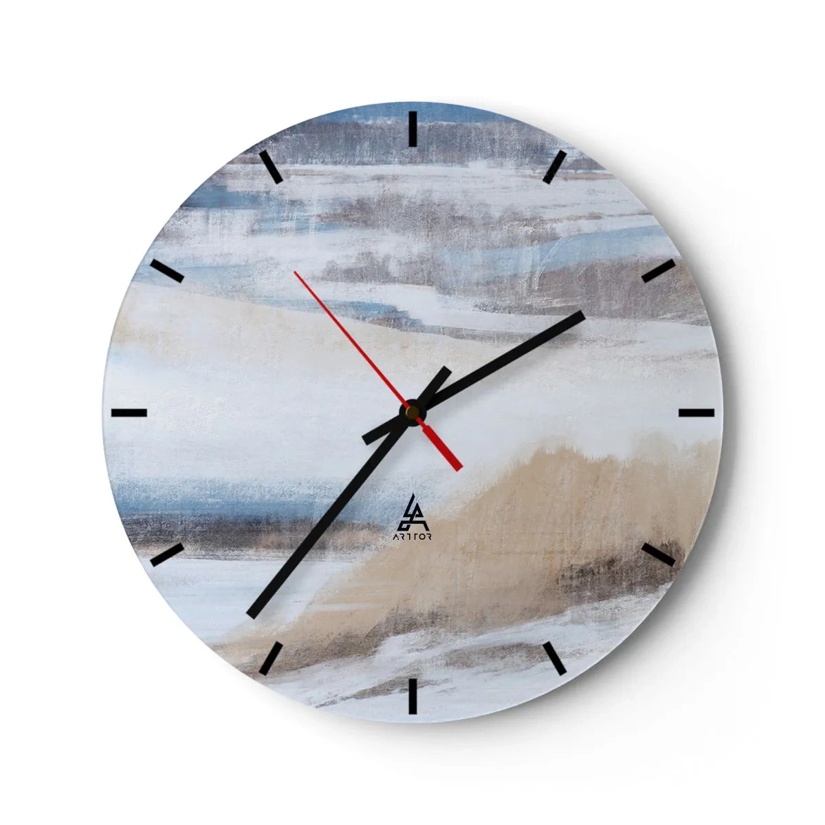 Horloge murale - Pendule murale - Composition hivernale - 40x40 cm