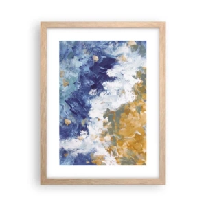 Affiche dans un chêne clair - Poster - Danse des éléments - 30x40 cm