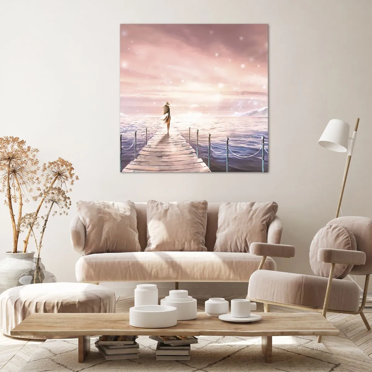 Impression sur toile - Image sur toile - A la lumière d'un rêve - 50x50 cm