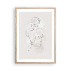 Affiche dans un chêne clair - Poster - Comme un instrument sensible - 50x70 cm