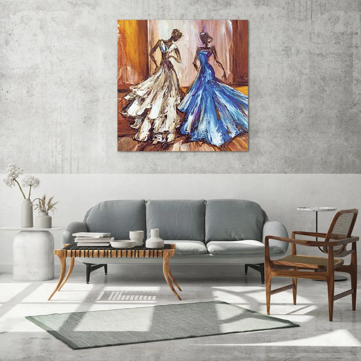 Impression sur verre - Image sur verre - Un duo reconnaissant - 30x30 cm