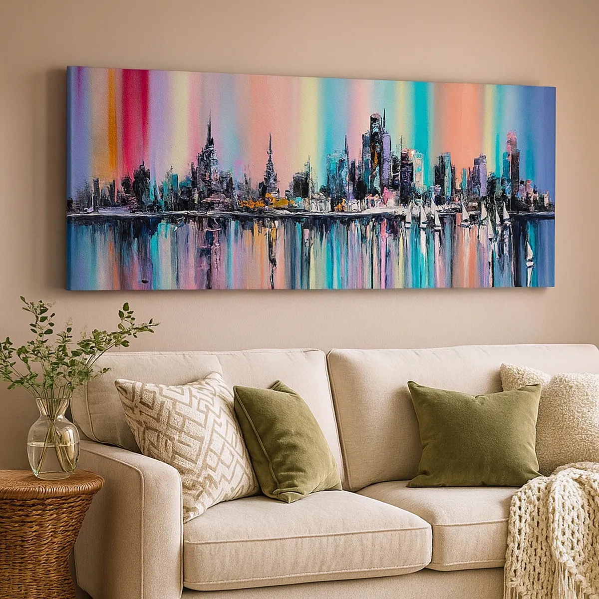 Impression sur toile - Image sur toile - Noyé par la lumière de la nuit - 30x30 cm