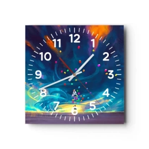 Horloge murale - Pendule murale - Au vent bleu ciel - 30x30 cm