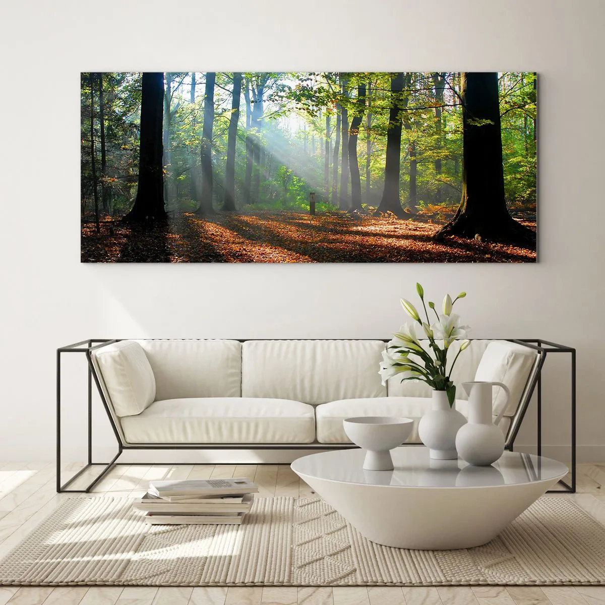 Impression sur verre - Image sur verre - Ombres et lumières - 90x30 cm