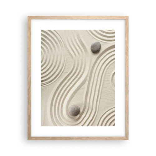 Affiche dans un chêne clair - Poster - Touche de chaleur - 40x50 cm