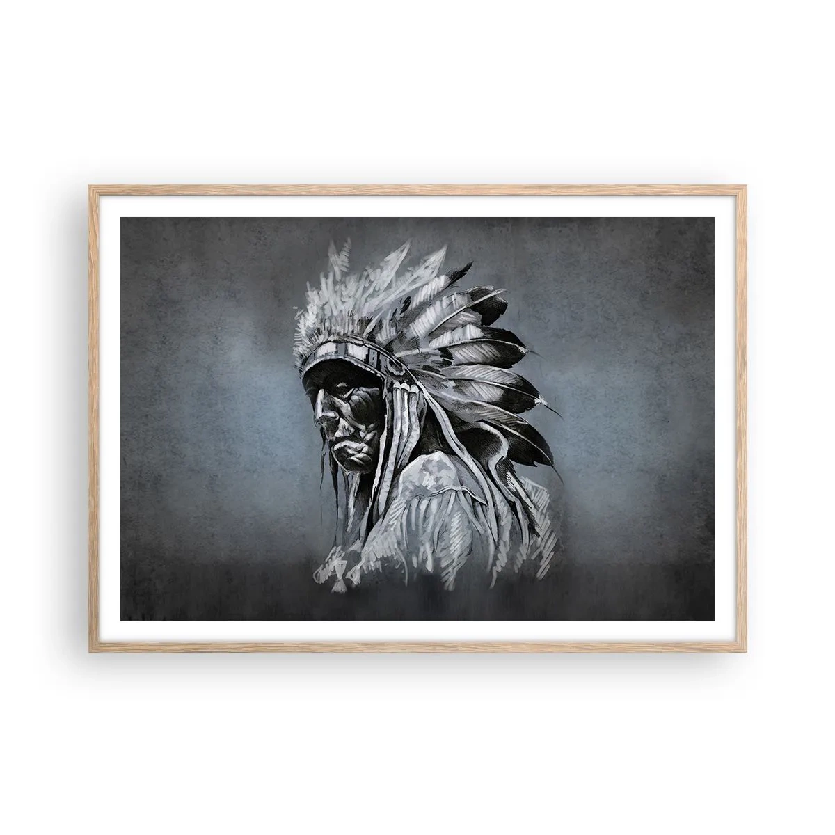 Affiche dans un chêne clair - Poster - Retour aux sources - 100x70 cm