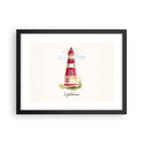 Affiche dans un cadre noir - Poster - Il y a toujours beau temps autour - 40x30 cm