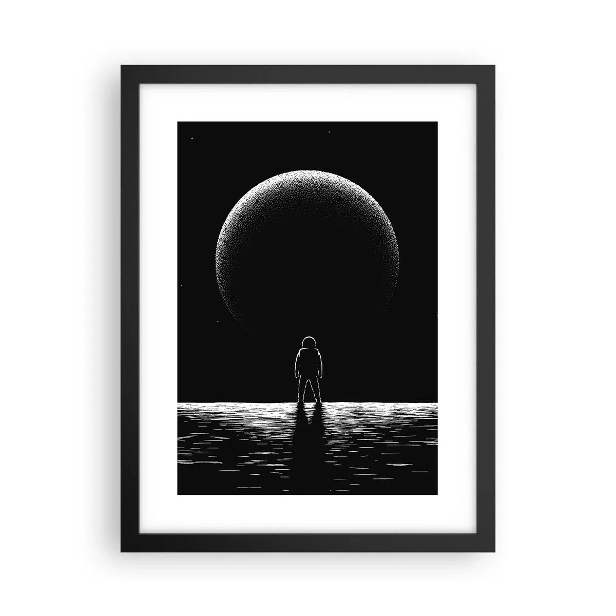 Affiche dans un cadre noir - Poster - Face à face - 30x40 cm