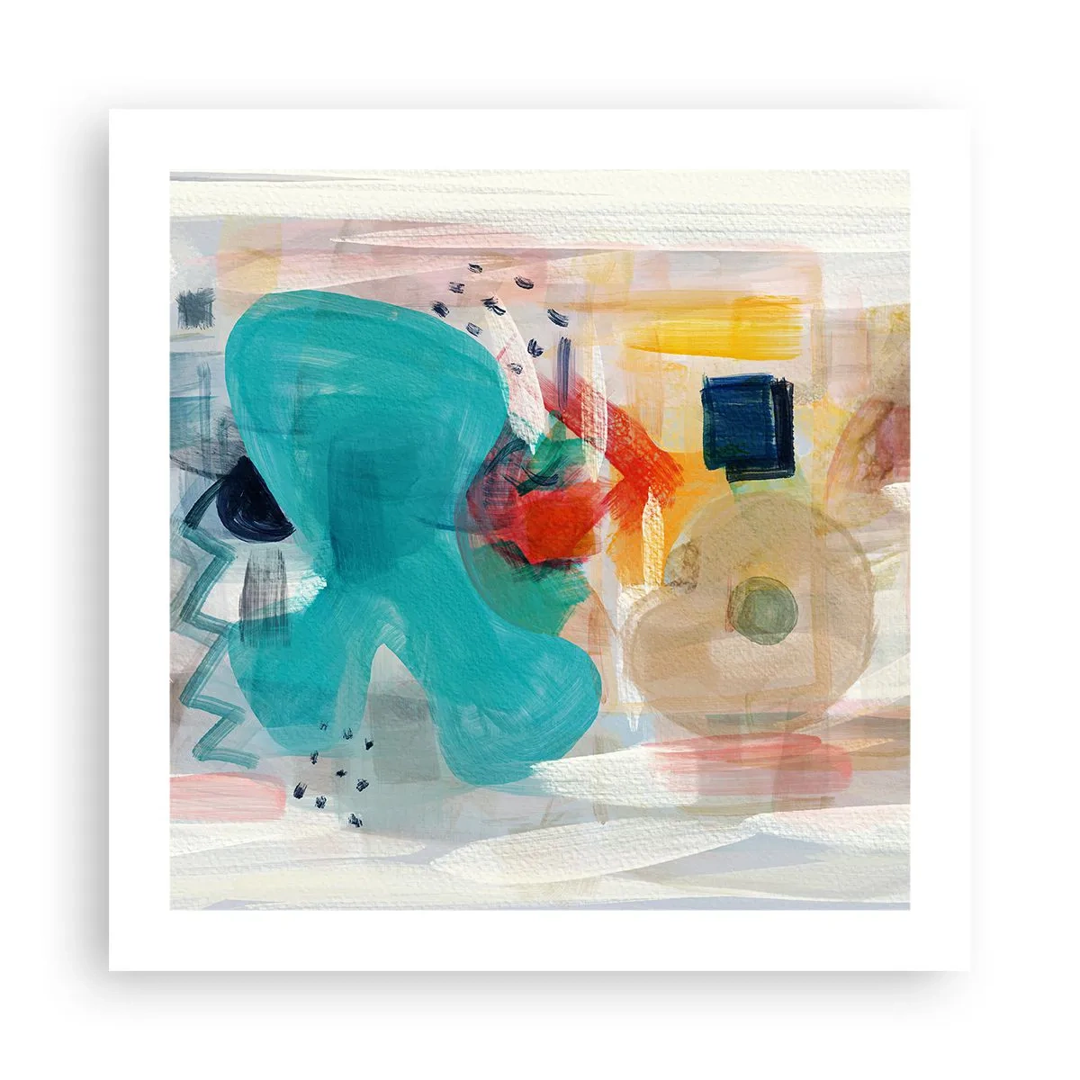 Affiche - Poster - Jeu de couleurs - 50x50 cm