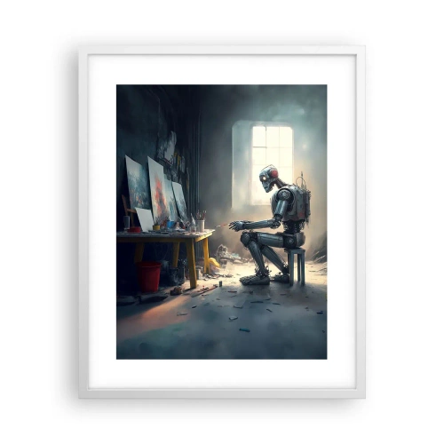 Affiche dans un cadre blanc - Poster - L'acte de création - 40x50 cm