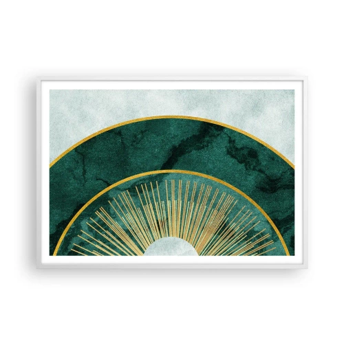 Affiche dans un cadre blanc - Poster - Un autre système solaire - 100x70 cm